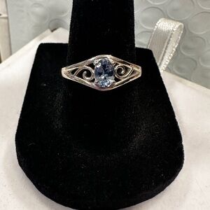 Sterling Silver w/natural tanzanite